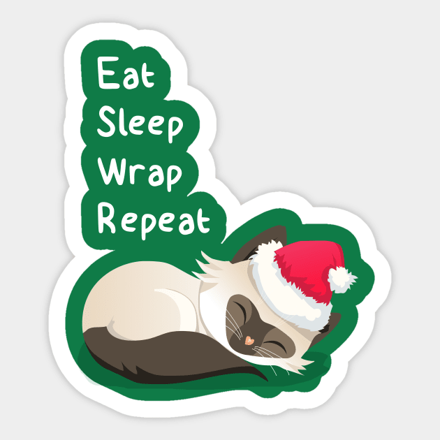 Christmas Kitty Goal Sticker by AnishaCreations